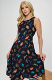 Colorful Frog Print - Dress
