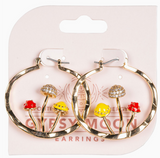 Gold Mushroom Earrings