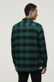 Green and Black - Flannel Long Sleeve Buffalo Plaid Shirt