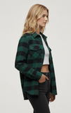 Green and Black - Flannel Long Sleeve Buffalo Plaid Shirt