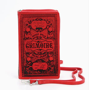 Grimoire Book Clutch In Red Vinyl