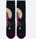 Haunted Socks: Black/Pink, One Size