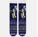 I Asked Myself For Peace Socks: Black, One Size