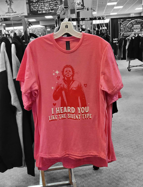 Michael Myers, I heard you like the Silent type - Heather Pink T-shirt