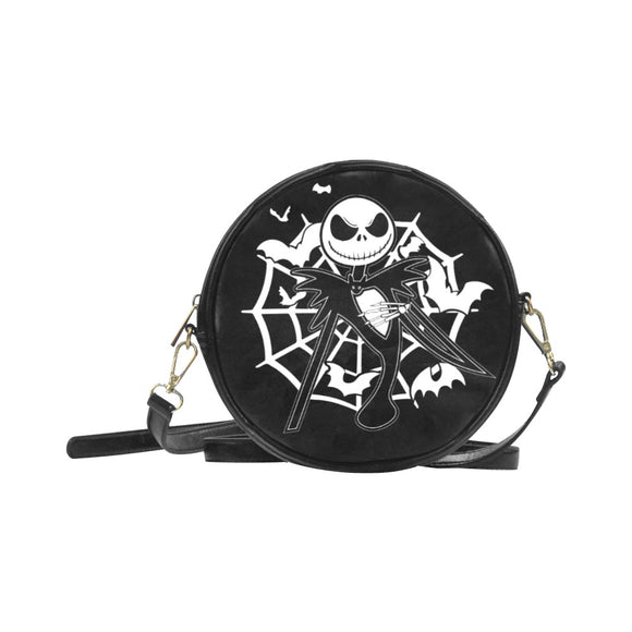 Jack Skellington spider web - Round Sling Bag