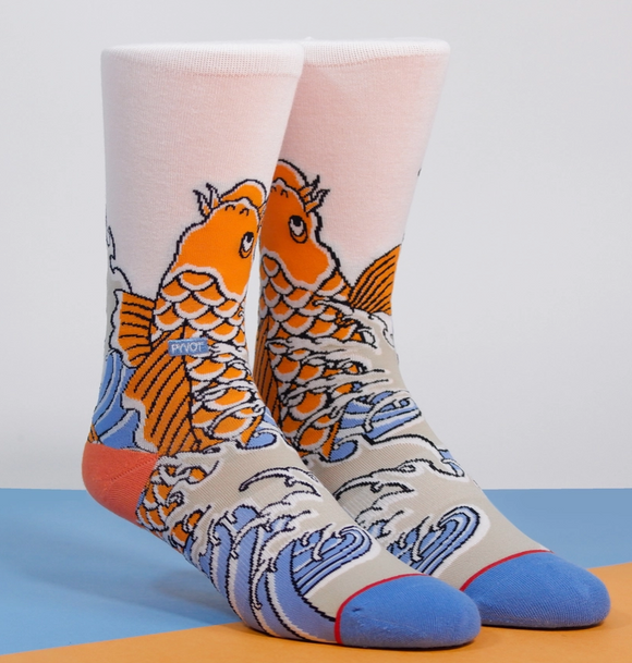 Goodluck, Koi fish- Crew Socks