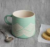 Danica Studio Mint Imprint Stoneware Mugs 12 oz