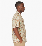 Mushroom Pattern - Men's Printed Short Sleeve Flat Collar Shirt