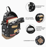 One Piece Live Action Icons 16.5" Black Backpack