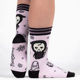 Pastel Goth Grim Reaper Crew Socks