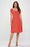 Red Polka Dot Print Dress