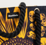 Skullistic Sunflower Skulls Shoulder Beach Bag