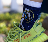 I Asked Myself For Peace Socks: Black, One Size