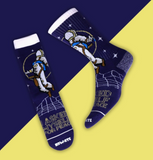 I Asked Myself For Peace Socks: Black, One Size