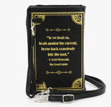 The Great Gatsby Book Clutch- Gold and Black Bag in Vinyl