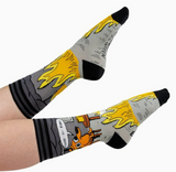 This is Fine: Noir Edition Crew Socks