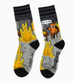 This is Fine: Noir Edition Crew Socks