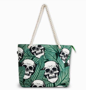 Skullistic Tropic Skulls Shoulder Beach Bag