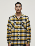 Yellow and Black - Flannel Long Sleeve Buffalo Plaid Shirt