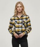 Yellow and Black - Flannel Long Sleeve Buffalo Plaid Shirt