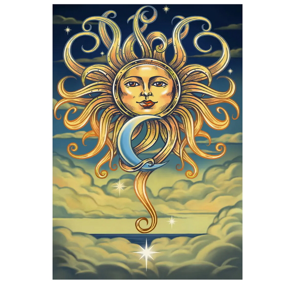 3D Intertwined Sun And Moon Tapestry
