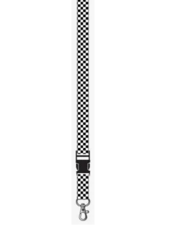 Black and White checkered -  Lanyard