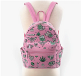 Pink 420 Weed Magical High Mini Backpack in Vinyl