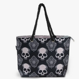 Skullistic Gothic Black Skull Shoulder Beach Bag